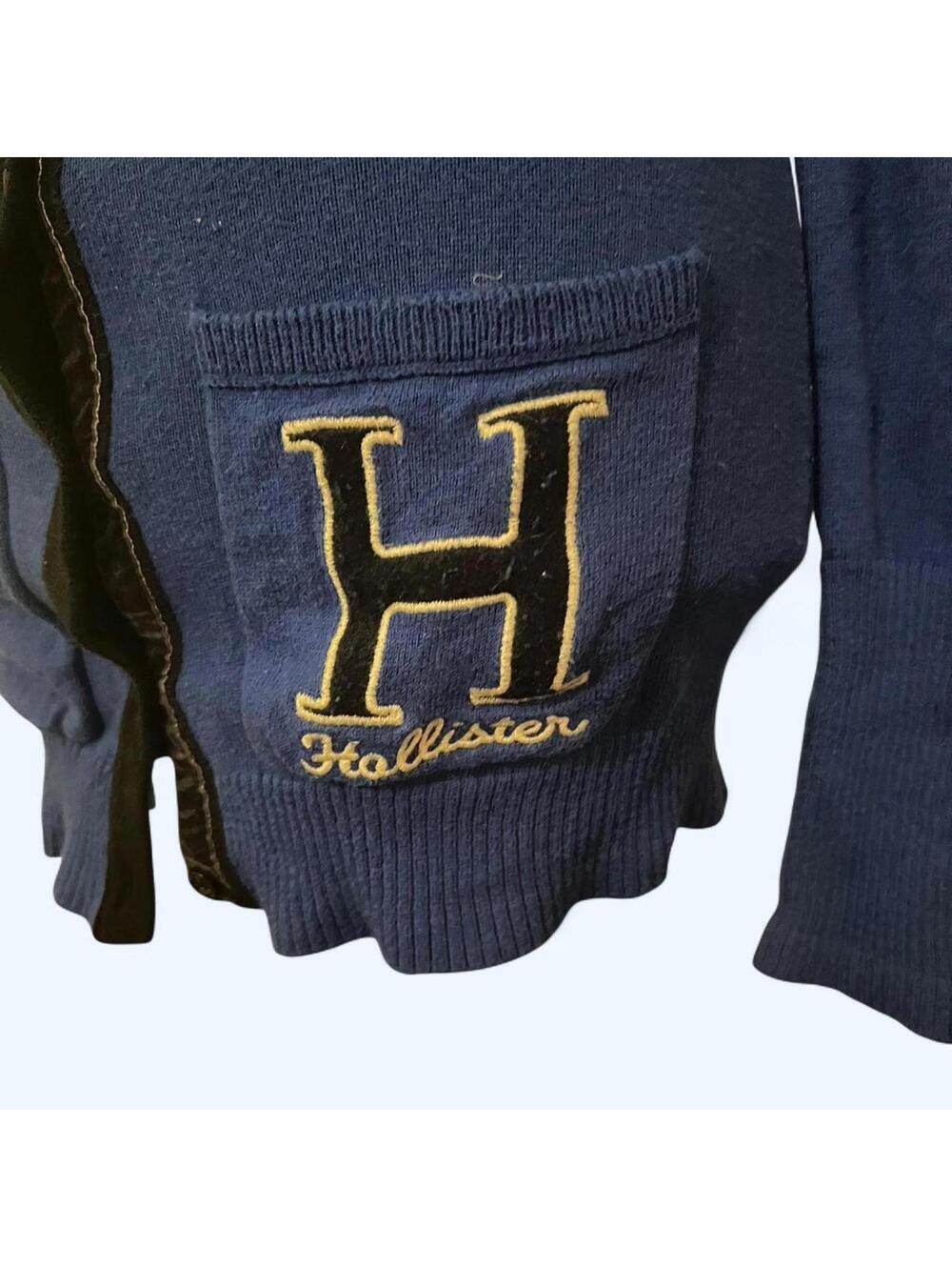 y2k hollister blue fitted preppy cardigan size small 💙 - Picture 2 of 6